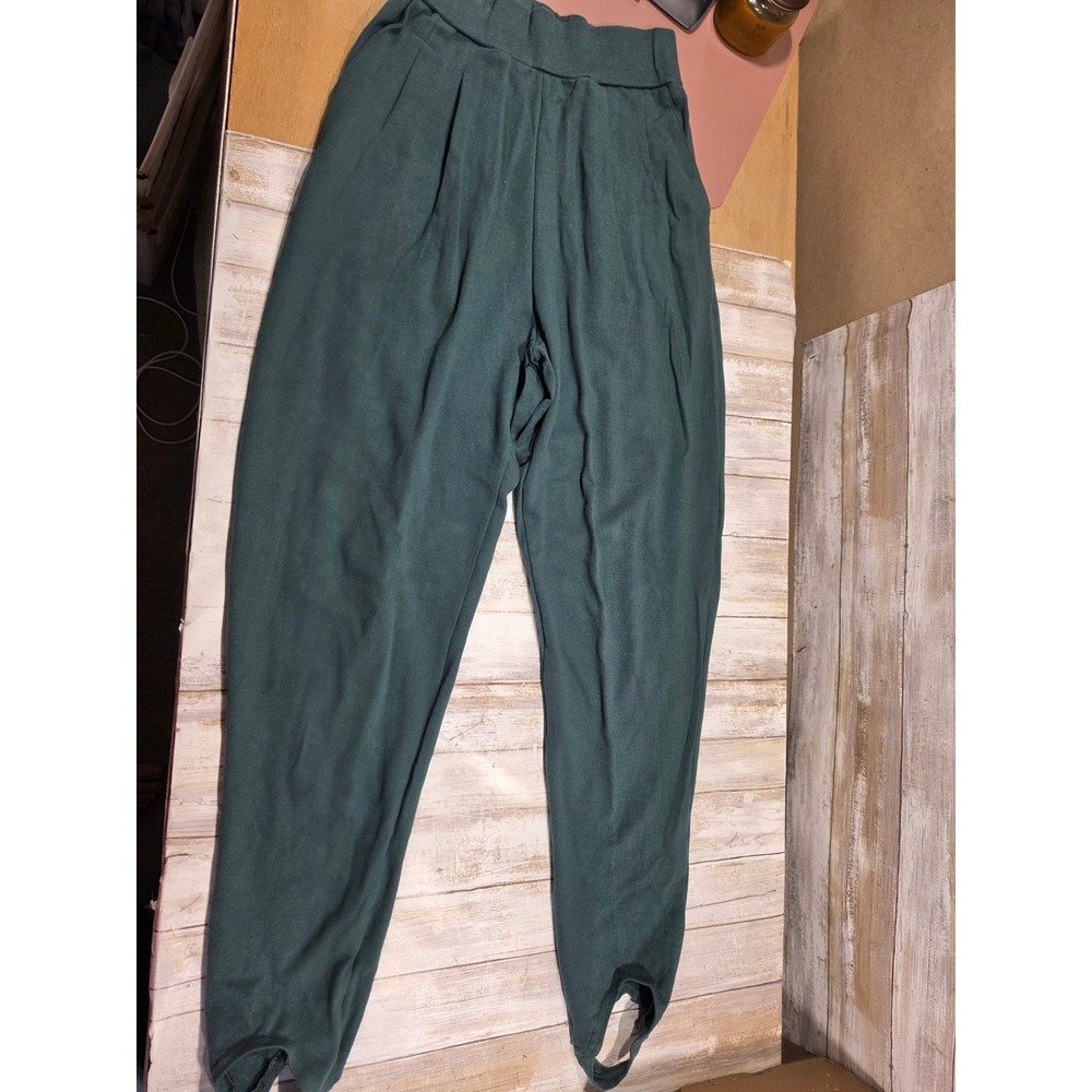 White Stag Vintage Forest Green High Waisted Stirrup Pants Medium